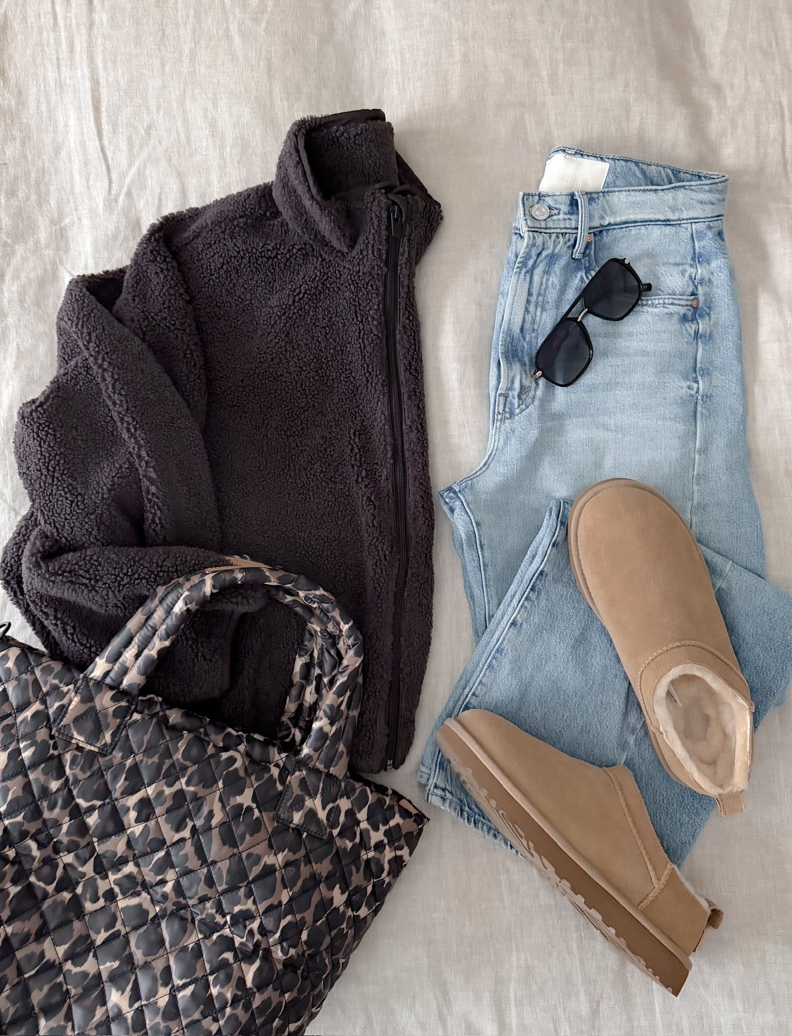 The perfect laid back and comfortable outfit for fall and winter
Cozy jacket, jeans, tote bag, uggs minis, annabrstylee

#LTKSeasonal #LTKGiftGuide #LTKStyleTip