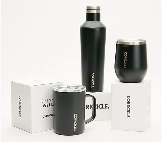 Corkcicle Coffee to Cocktail Hydration Set w/ Gift Boxes | QVC