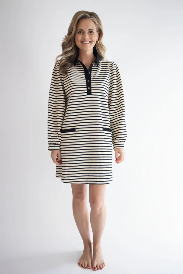 Striped Collar Dress with Pockets | Edit No. 5 Boutique