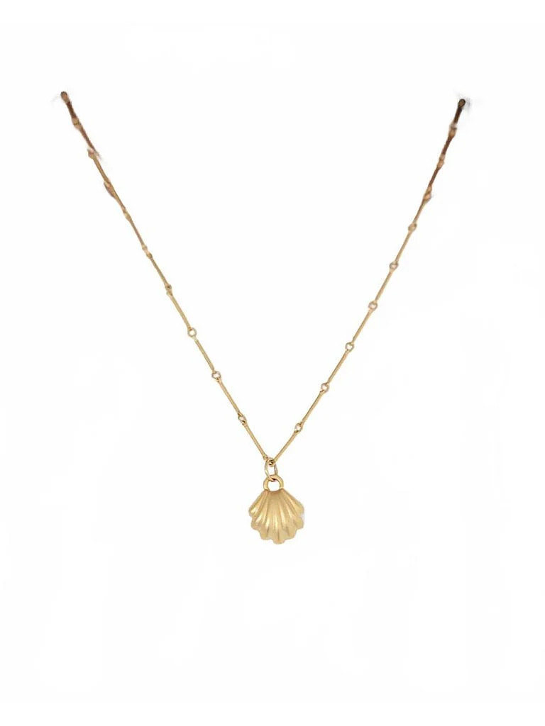 Susan Shaw Solid Gold Toned Marbella Dainty Clam Shell Necklace One size - 16% off | ThredUp (US)