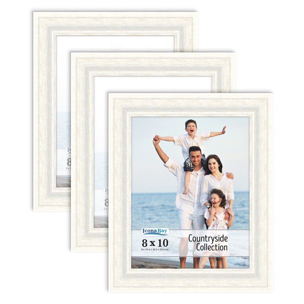 Icona Bay 8x10 Alpine White Picture Frames, 3 Pack, Countryside Collection (US Company) | Walmart (US)