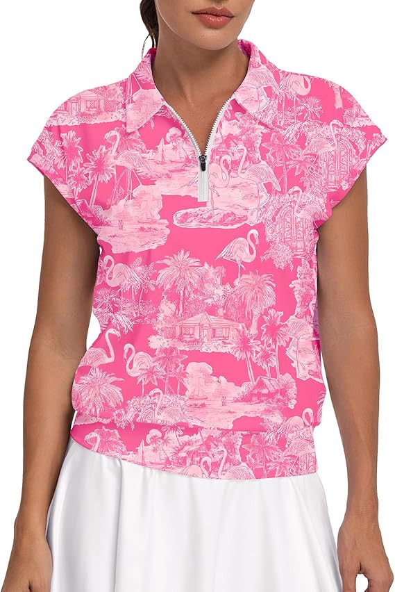Soneven Cap Sleeve Golf Shirts for Women Moisture Wicking Short Sleeve Polo Shirts Athletic Tenni... | Amazon (US)