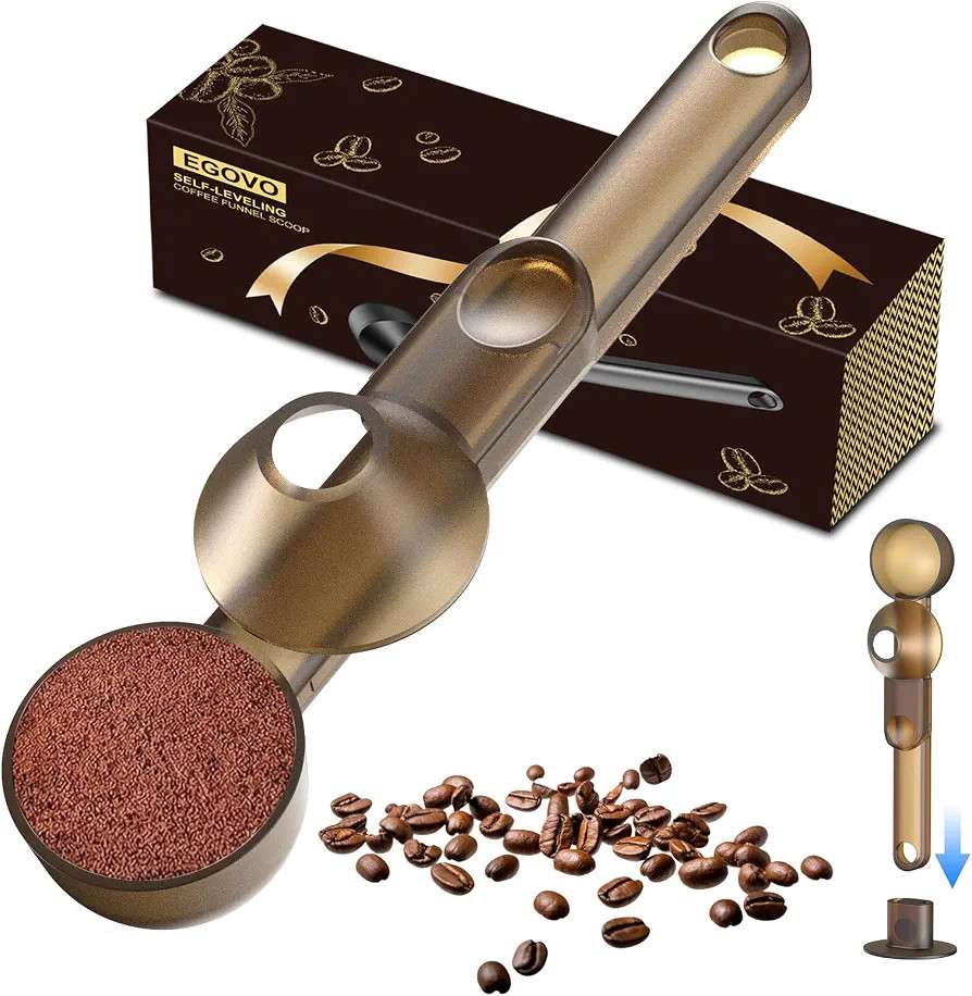 Coffee Scoop with Funnel for Reusable K Cup Refillable Coffee Pods, 2 TBSP Mess-Free Measuring Sp... | Amazon (US)