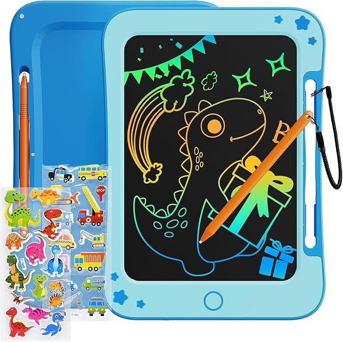 TEKFUN Toddler Kids Toys Gifts - 8.5 Inch LCD Writing Tablet Kids Doodle Board with Stickers Colo... | Amazon (US)