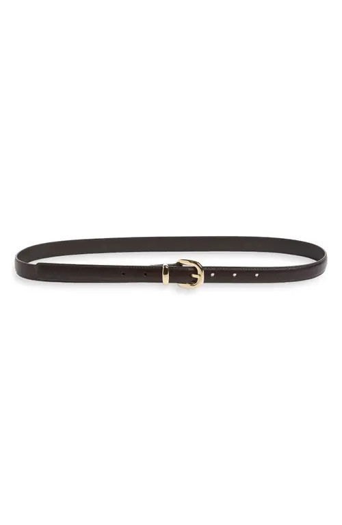 Madewell Skinny Leather Belt in Dark Carob at Nordstrom, Size Small | Nordstrom