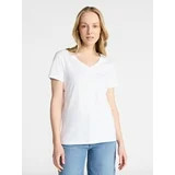 Time and Tru Women's Cotton V-Neck Tee with Short Sleeves, Sizes XS-4X | Walmart (US)