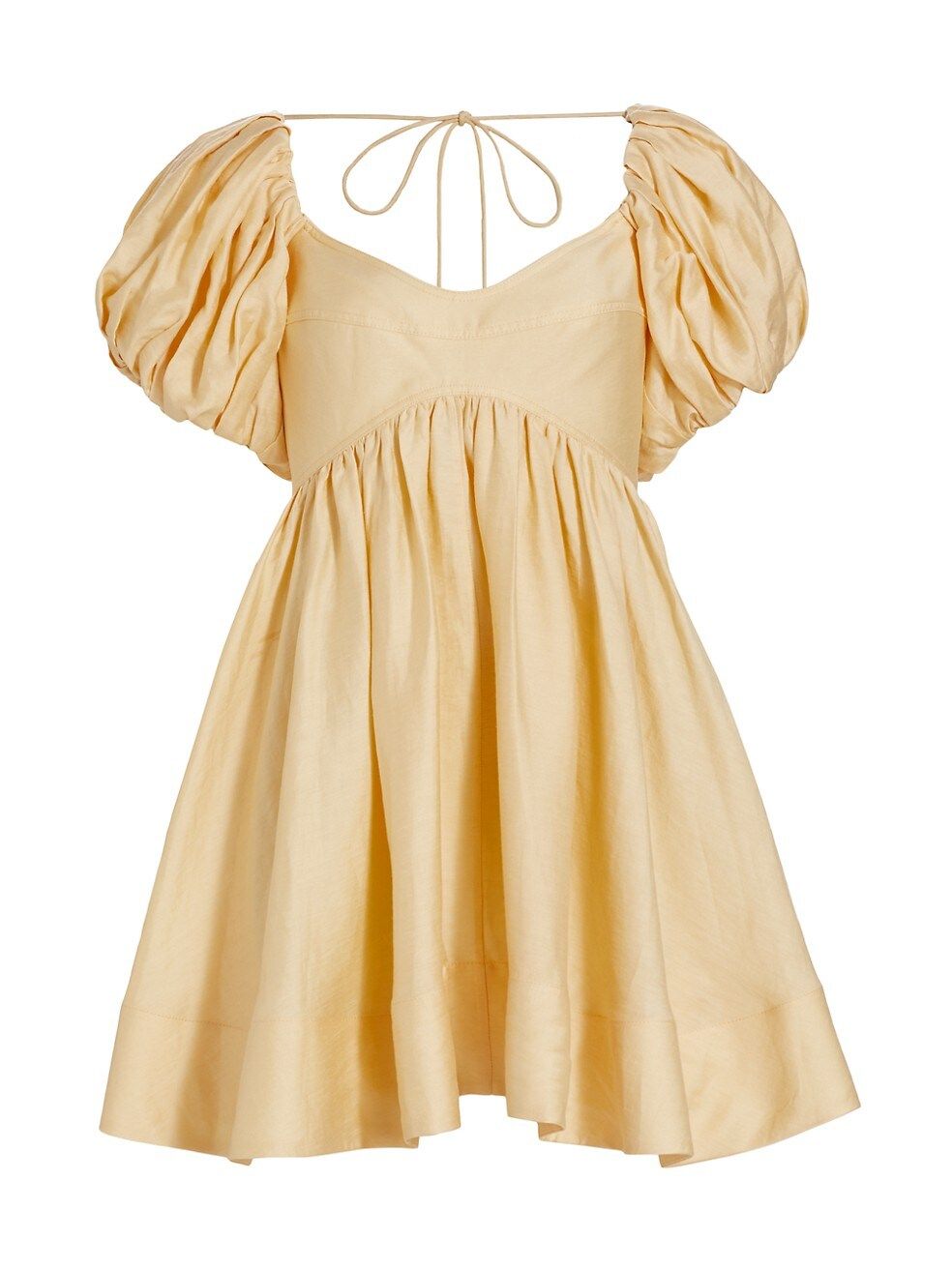 Fairford Linen-Blend Babydoll Minidress | Saks Fifth Avenue