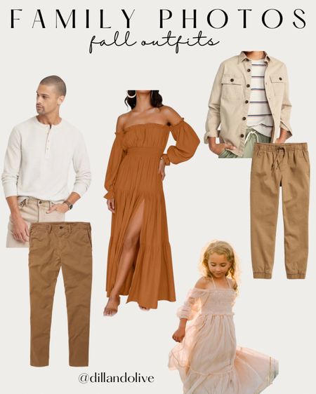 Fall Family Photo Outfit Ideas | Women Fall Boho Rust Orange Off Shoulder Dress | Men Neutral Outfit | Toddler Girl Boho Dress | Boy Neutral Outfit


#LTKSeasonal #LTKsalealert #LTKfamily