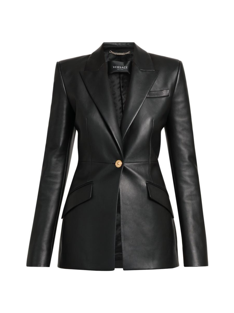 Fitted Leather Blazer | Saks Fifth Avenue