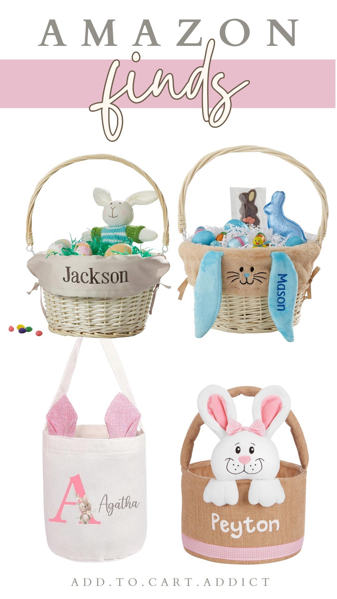 Adorable personalized Easter baskets from Amazon! 