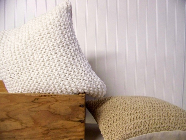 Read the full title knit pillow ivory - linen - snow - winter white - cozy - sweater pillow | Etsy (US)