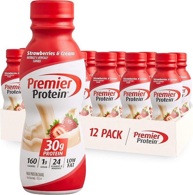 Premier Protein Shake -24 Vitamins & Minerals/Nutrients to Support Immune Health, Strawberries, 1... | Amazon (US)