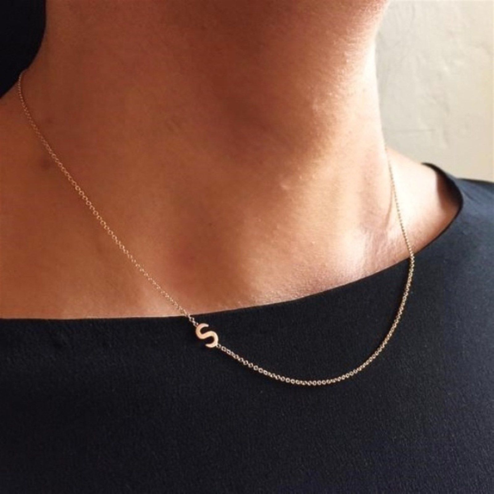 Sideways Initial Necklace | Jane