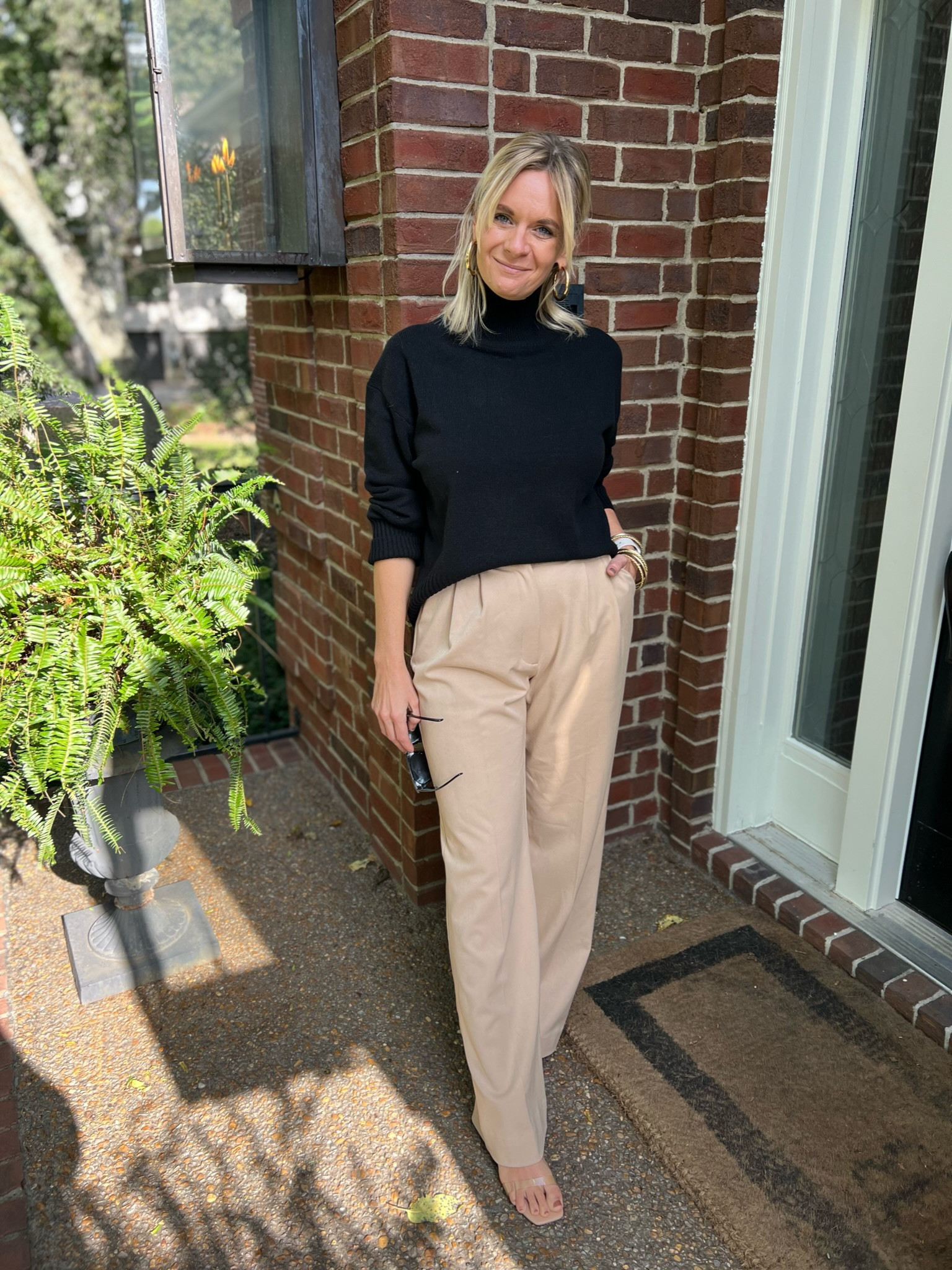Love the black turtleneck sweater in our Neutral Fall Capsule paired with the camel slacks. Such a stunning look!

#LTKSeasonal #LTKstyletip #LTKworkwear