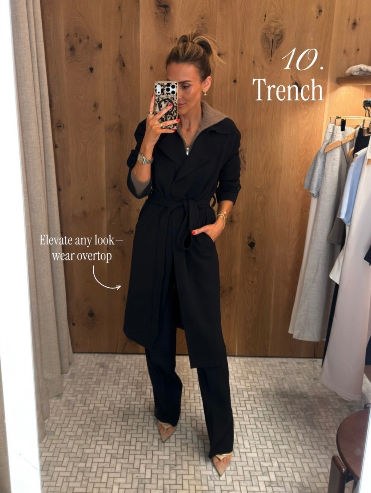 Added a trench over top and how gorgeous is this? 🖤 So sleek and chic.

#LTKSeasonal #LTKOver40 #LTKgrwm