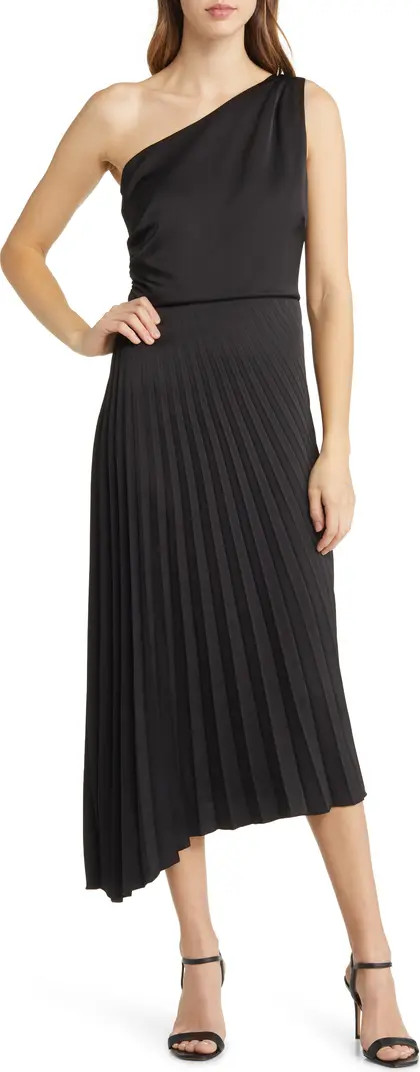 Pleated One-Shoulder Maxi Dress | Nordstrom Rack