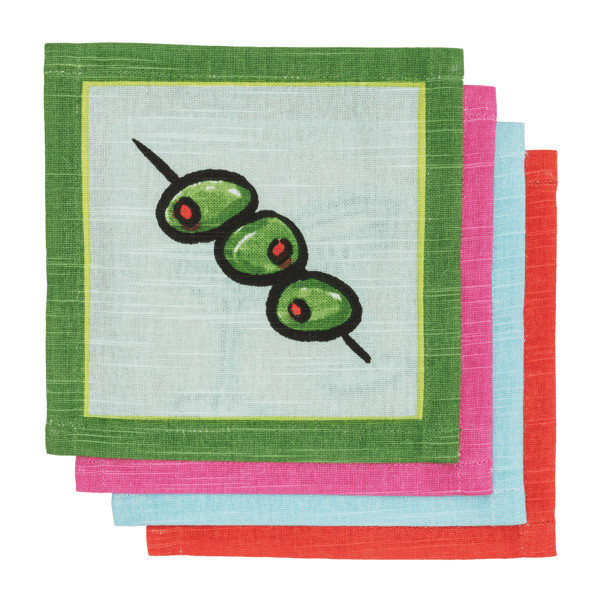 Olive Cocktail Napkin Set | Mud Pie