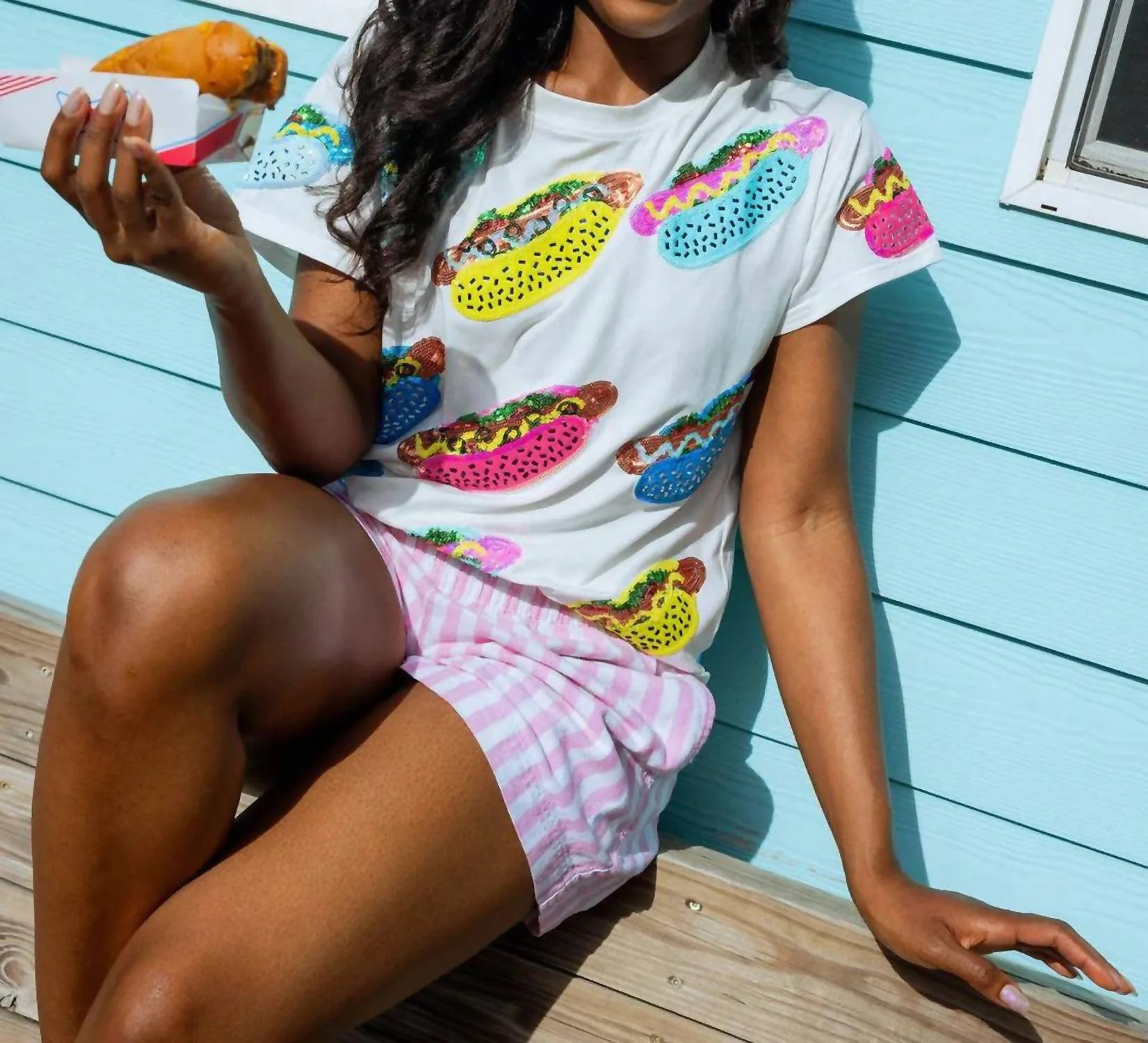 Hot Dog Tee In Multi | Shop Simon