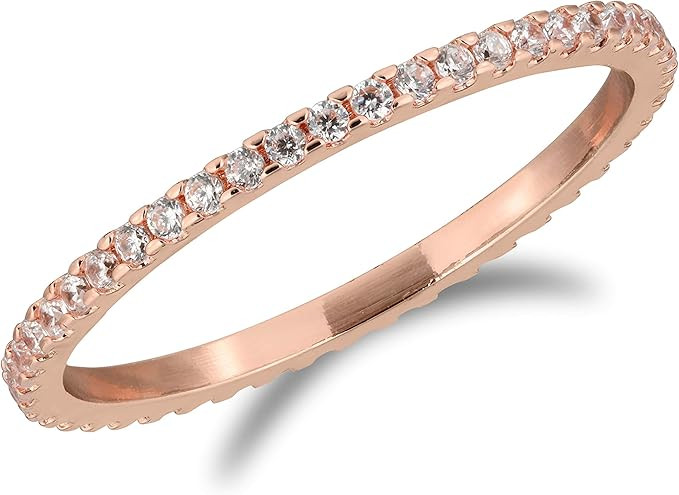 UPSERA Stackable Rings for Women – Luxurious 18K Gold Plated Eternity Band – Elegant and Refi... | Amazon (US)