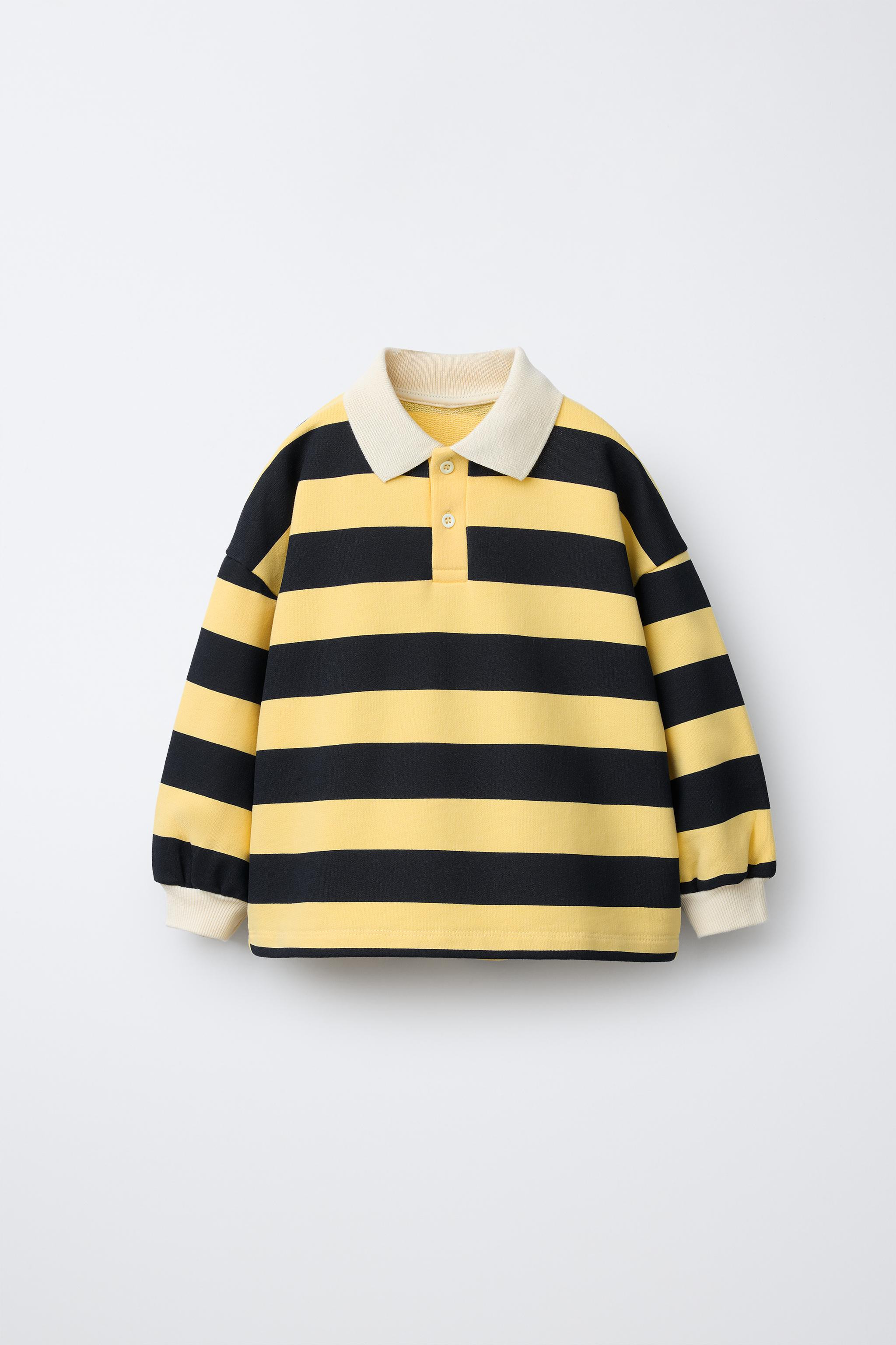 STRIPED POLO SWEATSHIRT | Zara Canada