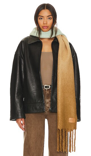 Alpaca Blend Dip Dye Scarf in Sea Mist Mink | Revolve Clothing (Global)