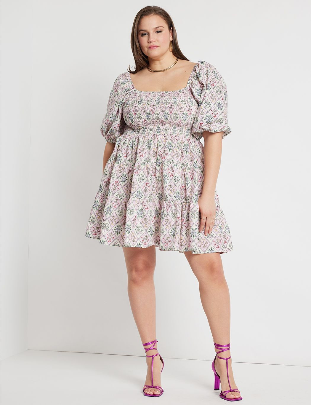 Tiered Dress With Dramatic Sleeve | Women's Plus Size Dresses | ELOQUII | Eloquii