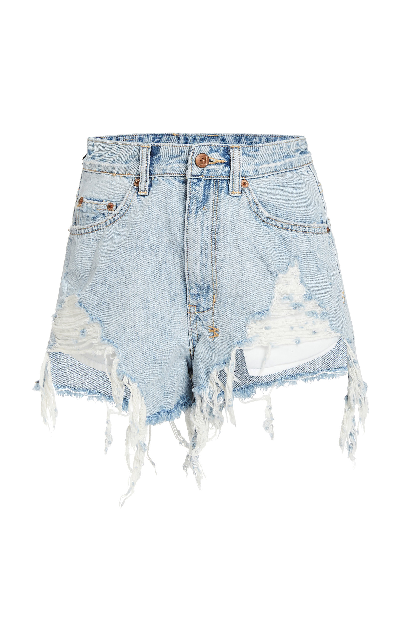 Ksubi Rise N Hi Distressed Denim Shorts | Moda Operandi Global