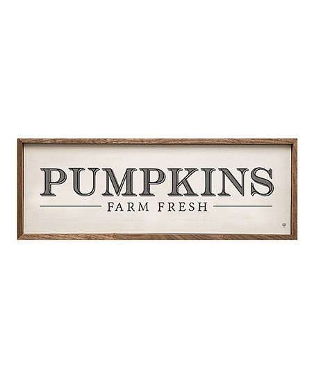 'Farm Fresh Pumpkins' Framed Wall Sign | Zulily
