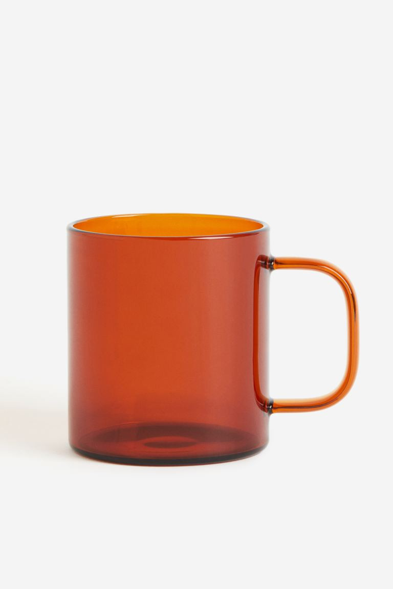 Glass mug - Orange - Home All | H&M GB | H&M (UK, MY, IN, SG, PH, TW, HK)