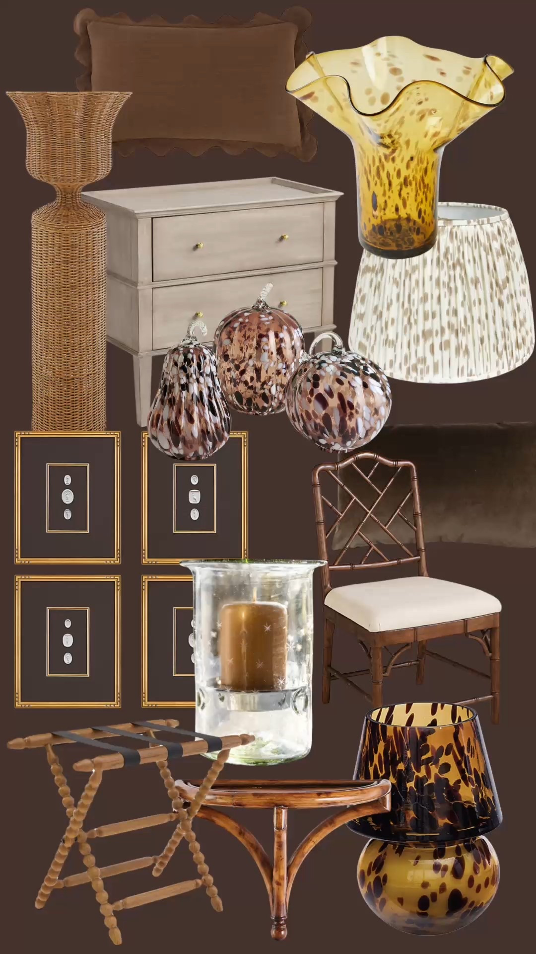 Fall-inspired home decor chocolate brown classic home finds 