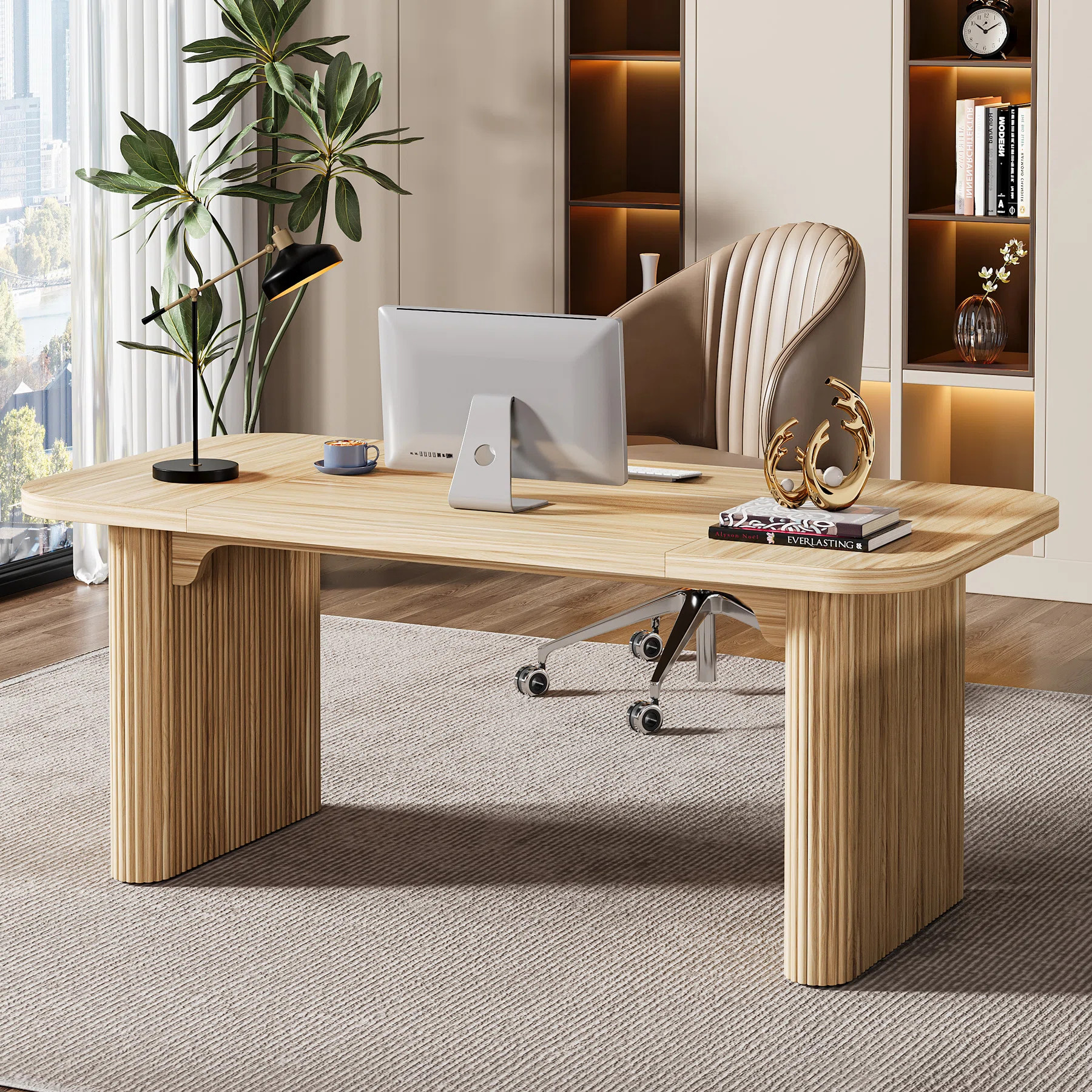 63-Inch Office Desk, Modern Executive Desk | Wayfair North America