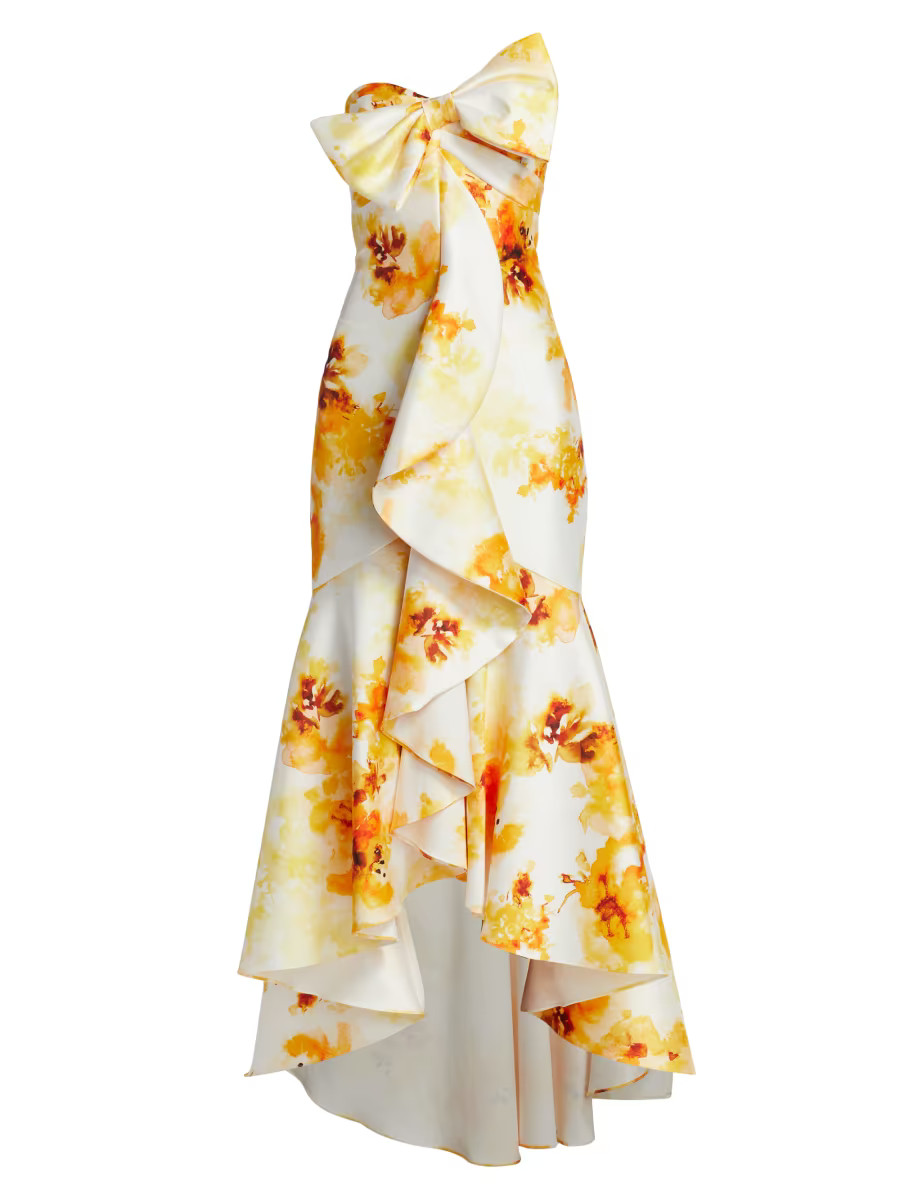Floral Bow High-Low Gown | Saks Fifth Avenue