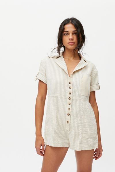 BDG Max Seersucker Shortall Coverall | Urban Outfitters (US and RoW)
