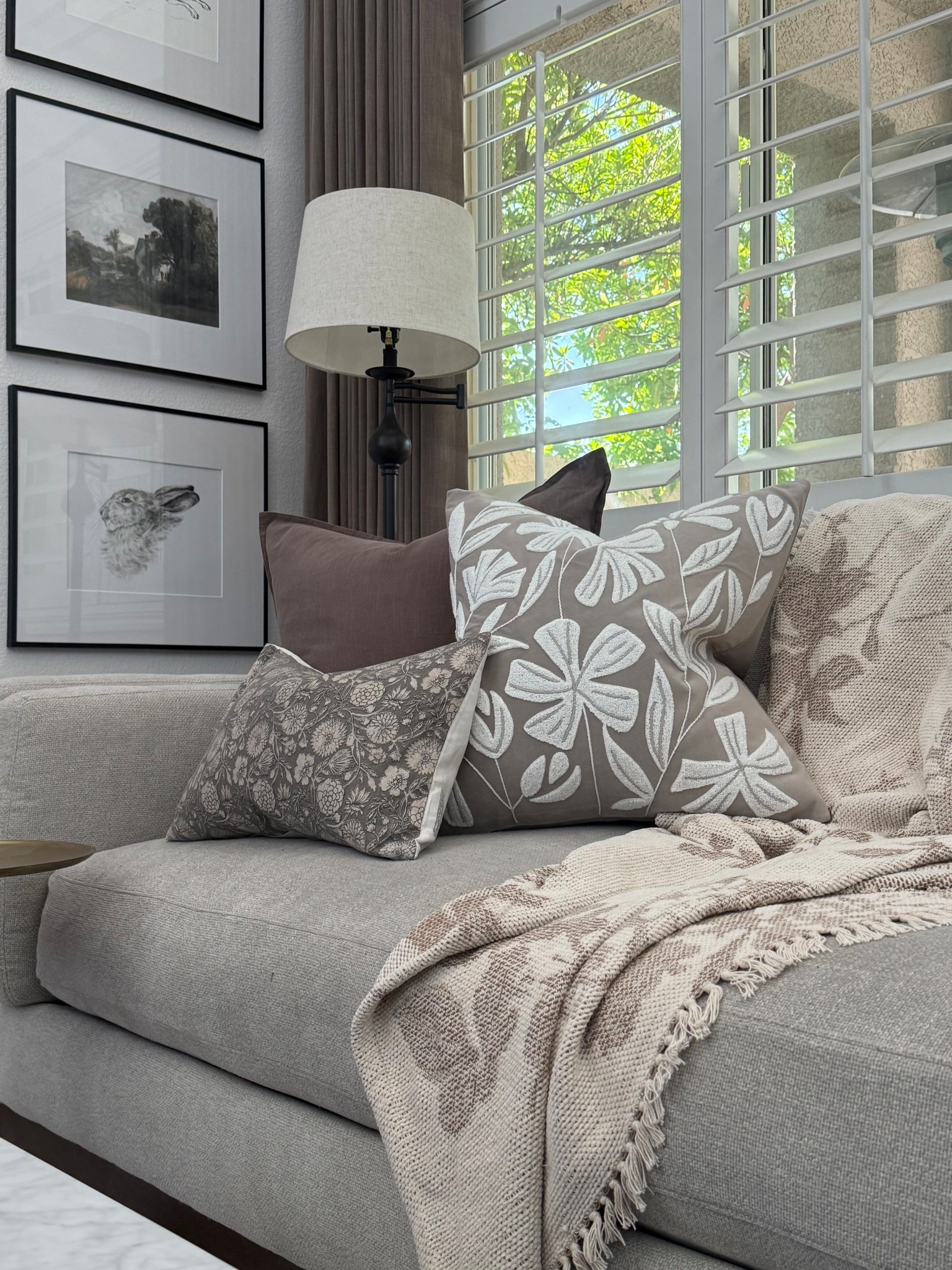 Neutral floral pillow covers 

#LTKHome