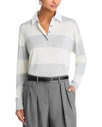 Theory Striped Rugby Shirt  | Bloomingdale's Women | Bloomingdale's (UK)