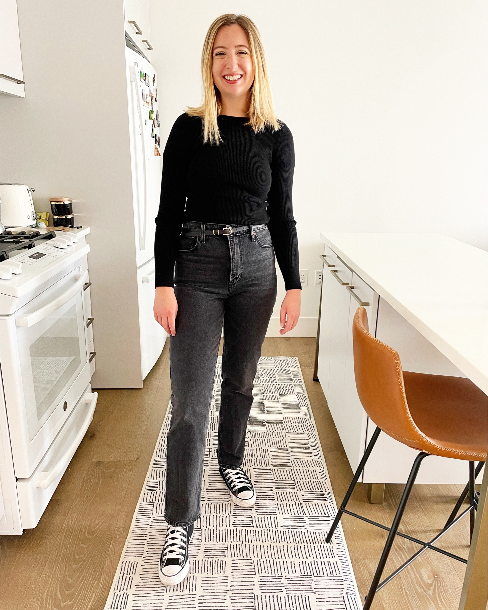 I love this long sleeve ribbed sweater from @amazonthedrop. It’s so cozy and goes with so many things 💕
•
S sweater @amazonthedrop 
4 ultra high waisted 90s straight jeans @abercrombie 
8.5 @converse 
Belt @amazon 
•
•
•
•
#longsleeve #blacksweater #amazonoutfit #jcrew #thedrop #workoutfit #officeoutfit #officefashion #springfashion #springlook #classiclook #classicfashion #officelook #corporatefashion #easylook #easyoutfit #springlook #officelooks #worklooks #workootd #ootd #outfitoftheday #outfits #springoutfit #classicootd #chicootd #chicoutfit #preppyoutfit #preppylook #preppyfashion

#LTKworkwear #LTKstyletip #LTKU