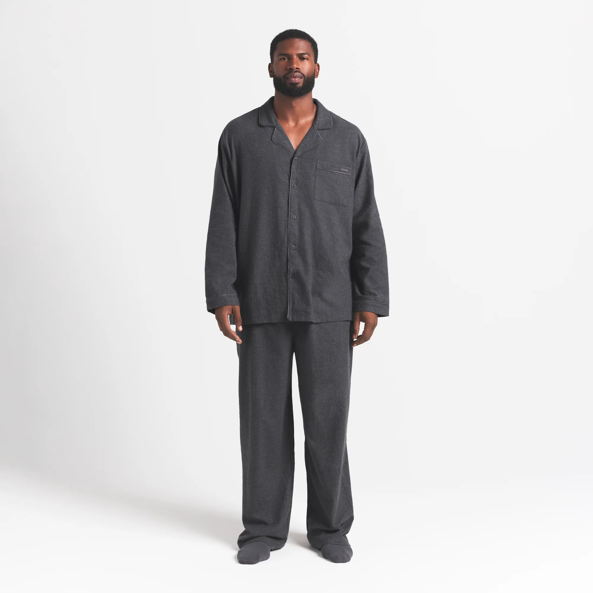 SKIMS Flannel Sleep Mens Sleep Set | Grey | Small | SKIMS (US)