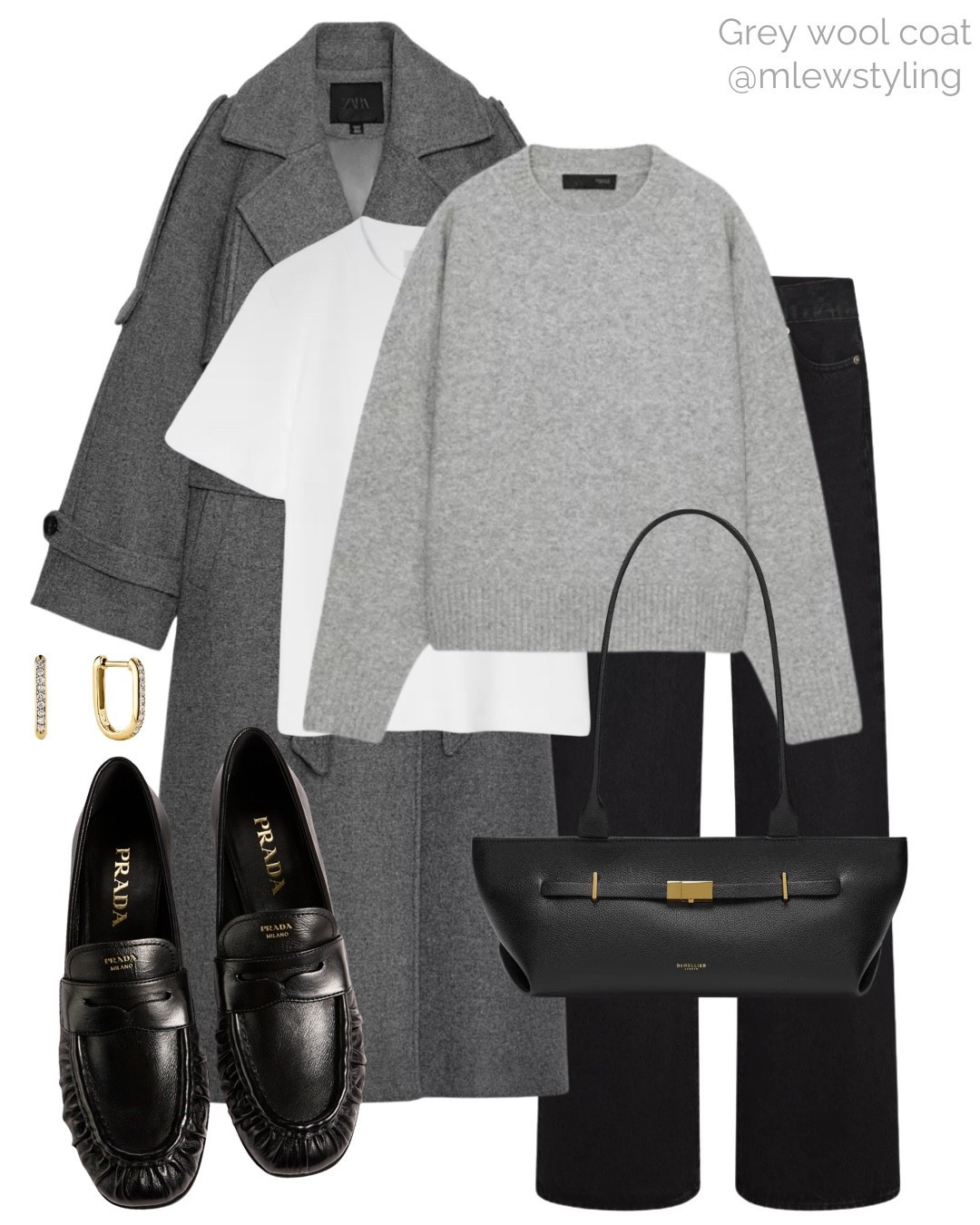 Fall and winter outfit with a grey wool coat 🩶

Tags: casual workwear, office outfit, grey crewneck sweater, Prada loafers, white t-shirt, dark wash jeans, frame denim, DeMellier tote bag, Mejuri huggie hoops, Zara jacket

#LTKootd #LTKWorkwear #LTKSeasonal