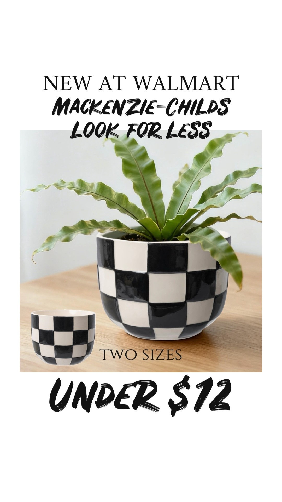 New at Walmart 
Home decor under $15
Mackenzie Childs Look for less
Planters for inside or outside 

#LTKHome #LTKOver40