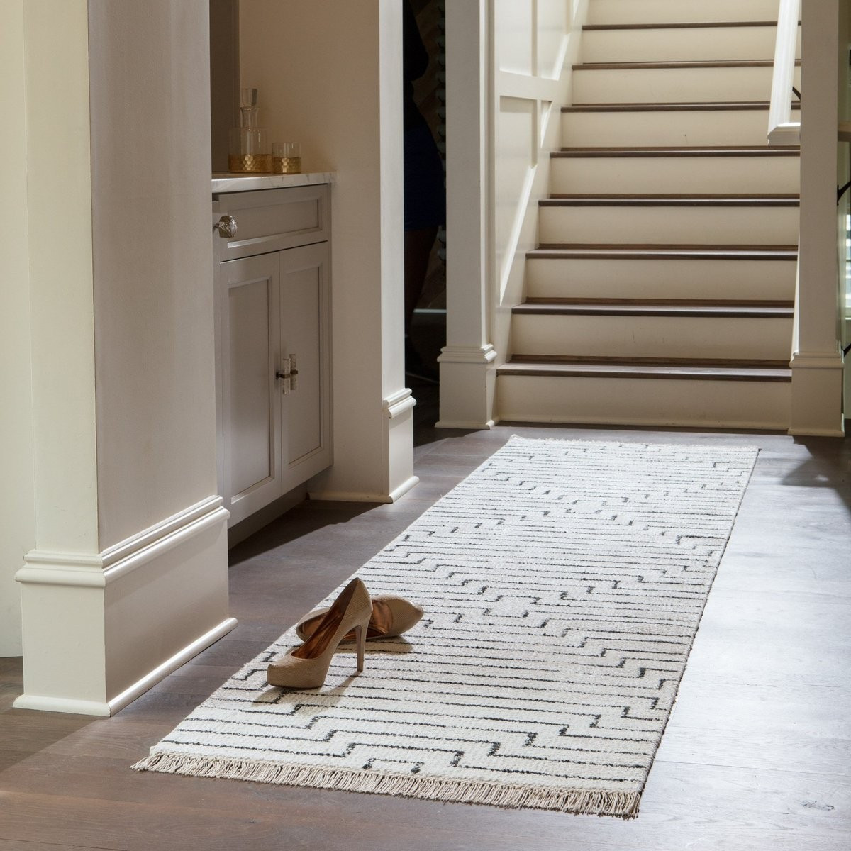 Satellite - Alloy Fringe Area Rug | Rugs Direct
