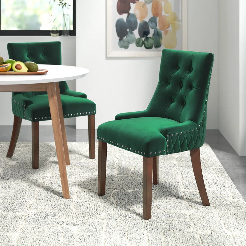 Bernyce Tufted Velvet Upholstered Dining Chair | Wayfair North America