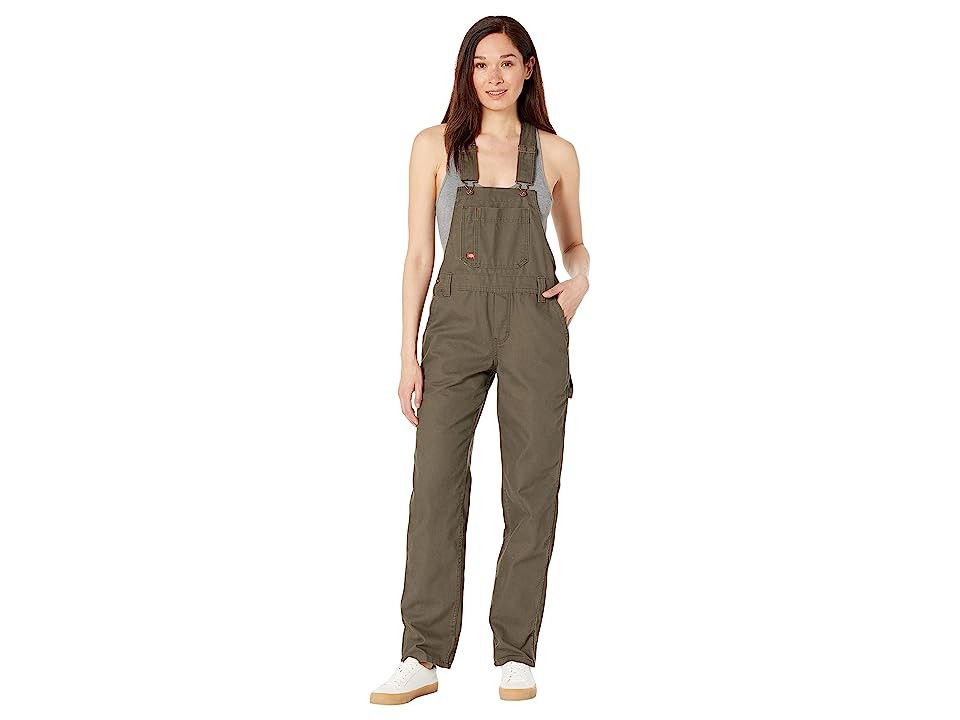 Dickies Relaxed Bib Overalls (Rinsed Moss Green) Women's Overalls One Piece | Zappos