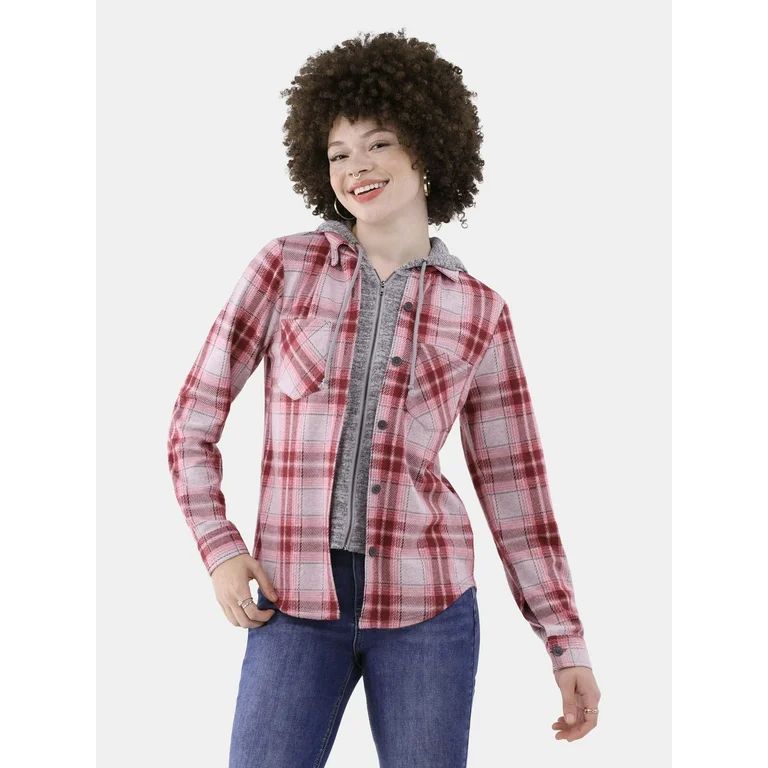 No Boundaries Women's Plaid Shirt | Walmart (US)