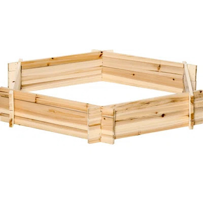 Wooden Raised Garden Bed , Hexagon Style. For Outdoor Plants, Veggies, Blossoms, Herbs. 39.53"X36.24"X6.27", Natural Wood. Weather , Setup Method, Ope | Wayfair North America