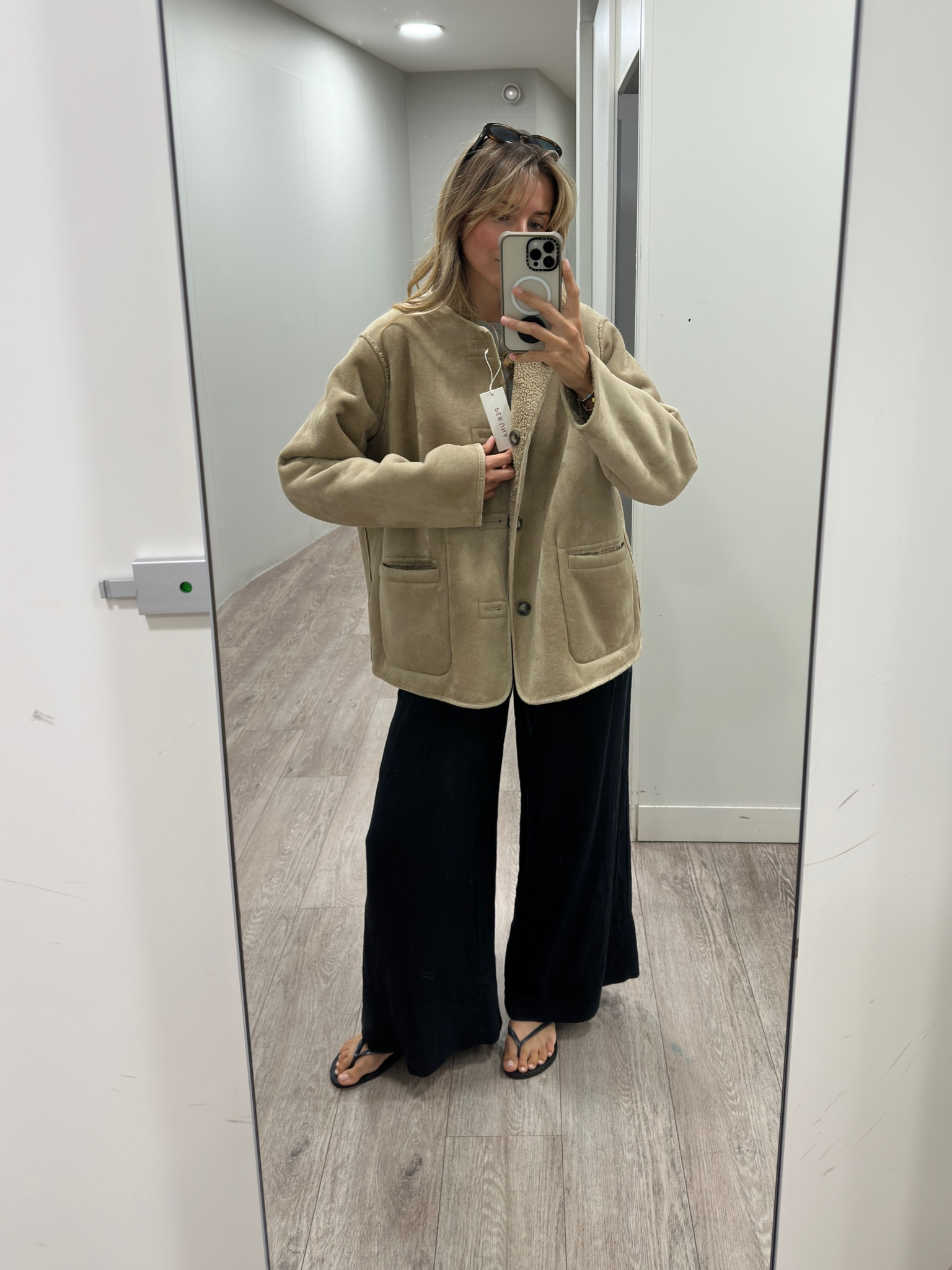 Marks and Spencer reversible jacket
Faux shearling jacket 
Toteme style 

#LTKstyletip #LTKSeasonal #LTKeurope