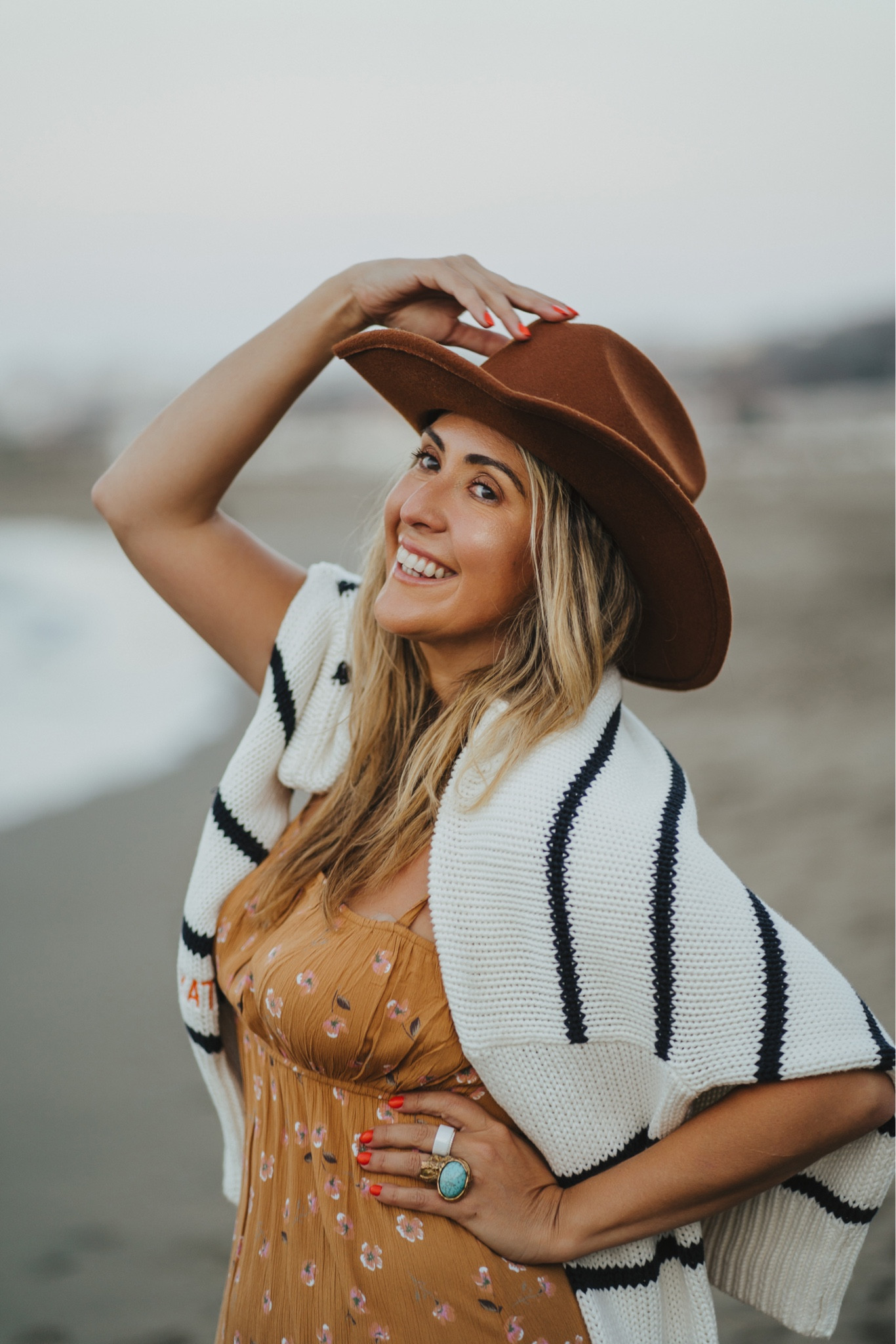 O’Neil Dress
Revolve cowboy hat 
La Ligne sweater 

#LTKMidsize #LTKStyleTip #LTKFindsUnder100