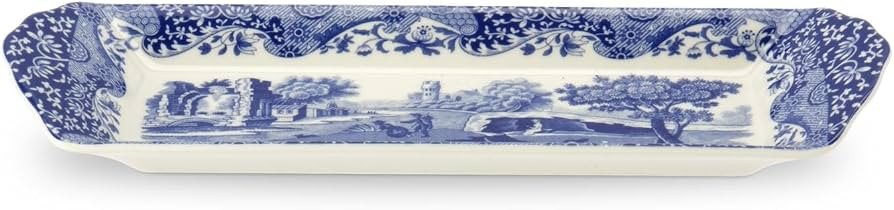Portmeirion Blue Italian Small Tray | Serving Platter for Tea Sandwiches, Desserts, and Appetizer... | Amazon (US)