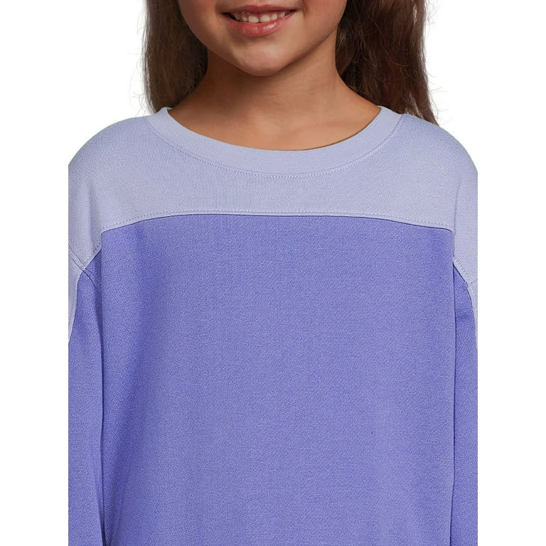 Athletic Works Girls Fleece Sweatshirt and Sweatpants Set, 2-Piece, Sizes 4-18 & Plus | Walmart (US)