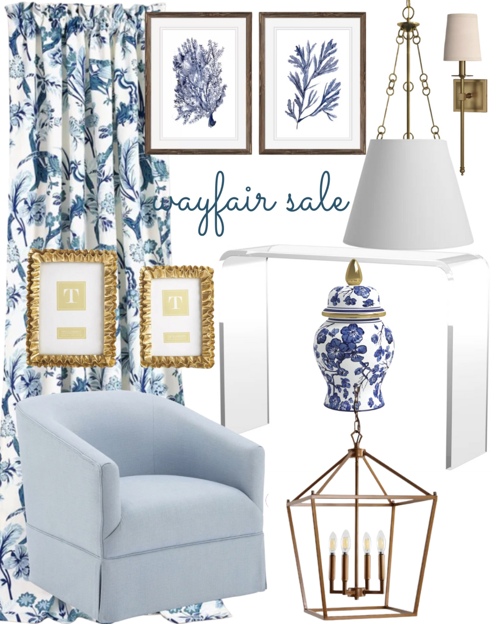 Wayfair sale, home decor, preppy, blue and white, grandmillennial 

#LTKhome #LTKFind #LTKsalealert