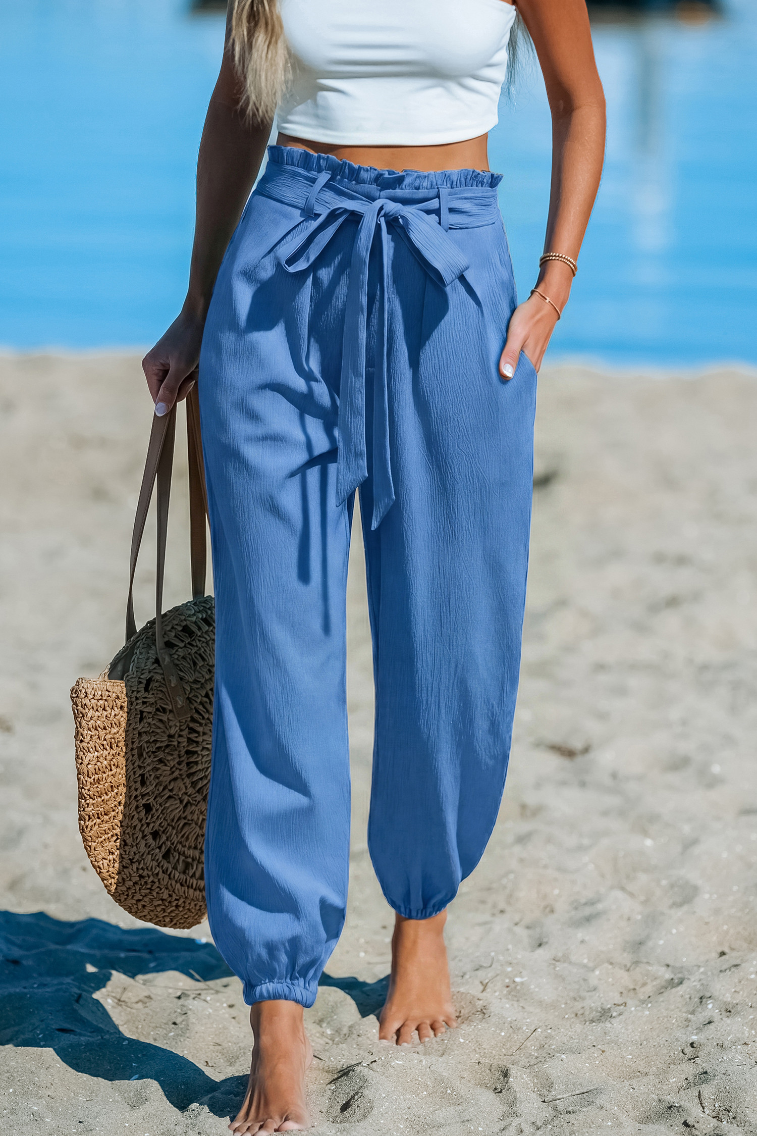 Casual Friday Blue Pants - XL | Cupshe US